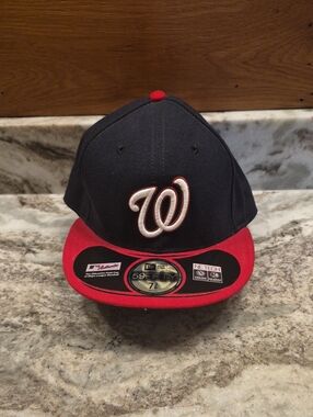 NWT New Era Washington Nationals 59Fifty Fitted Cap Size 7 3/8 Hat Baseball Hat